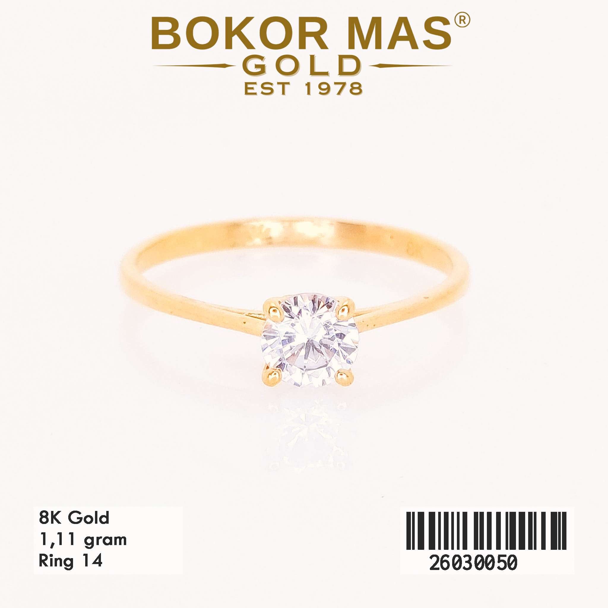  Cincin Variasi Solitaire - 26030050 - 8K