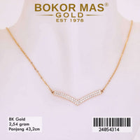 Kalung Emas  Variasi Aurel Batu Putih - 24054314 - 8K