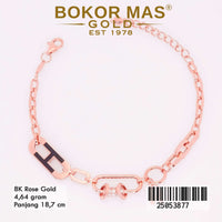 Gelang Emas Rantai Variasi Cat Hitam - 25053877 - 8K