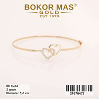Gelang Emas  Bangkok Variasi Love Permata - 24076473 - 8K