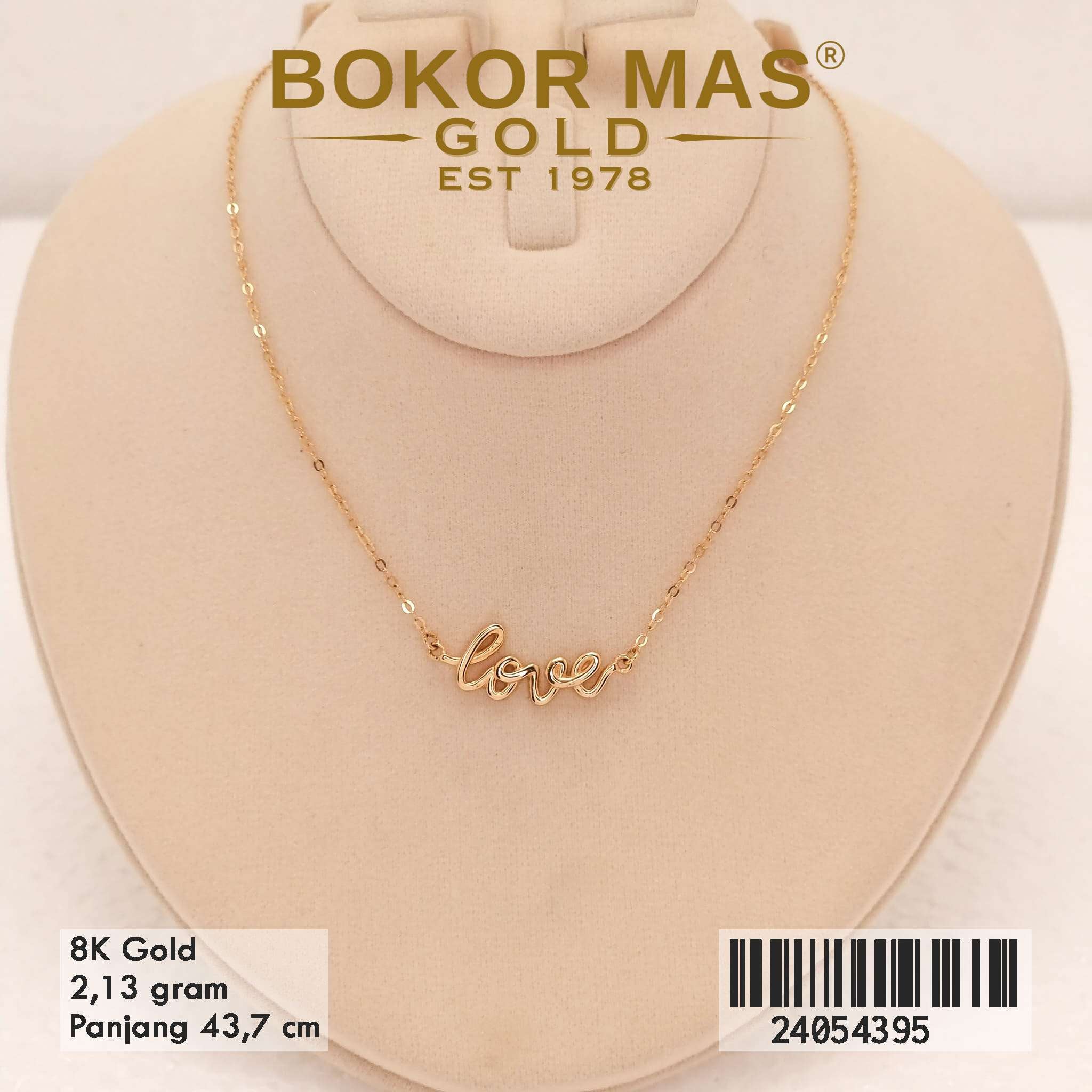 Kalung Siyem Variasi Love Tanpa Permata - 24054395 - 8K