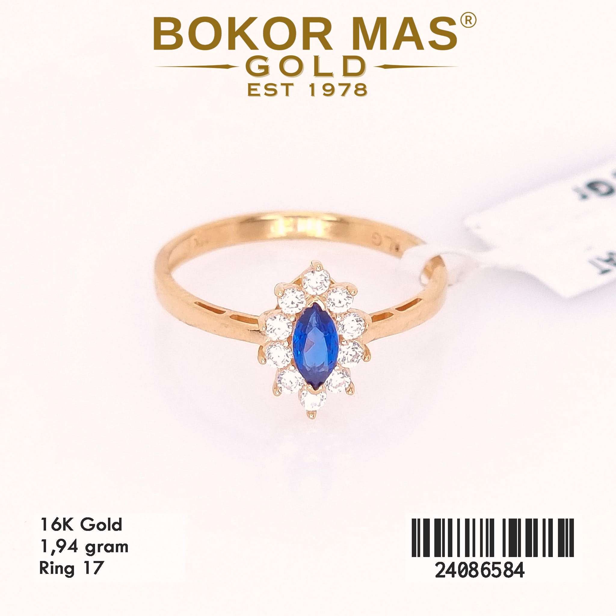 Cincin Variasi Permata Putih Biru - 24086584 - 16K