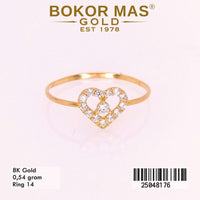 Cincin Emas Variasi Hati Permata - 25048176 - 8K