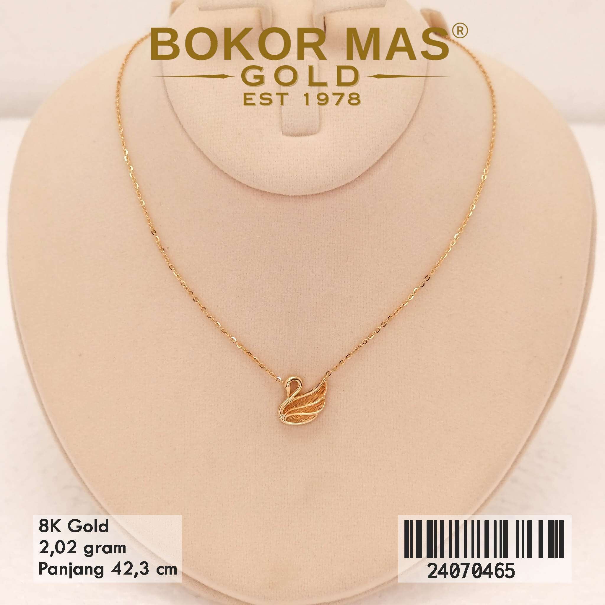 Kalung Siyem Variasi Swan Tanpa Permata - 24070465 - 8K
