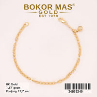 Gelang Emas Rantai Variasi Hermei - 24076249 - 8K