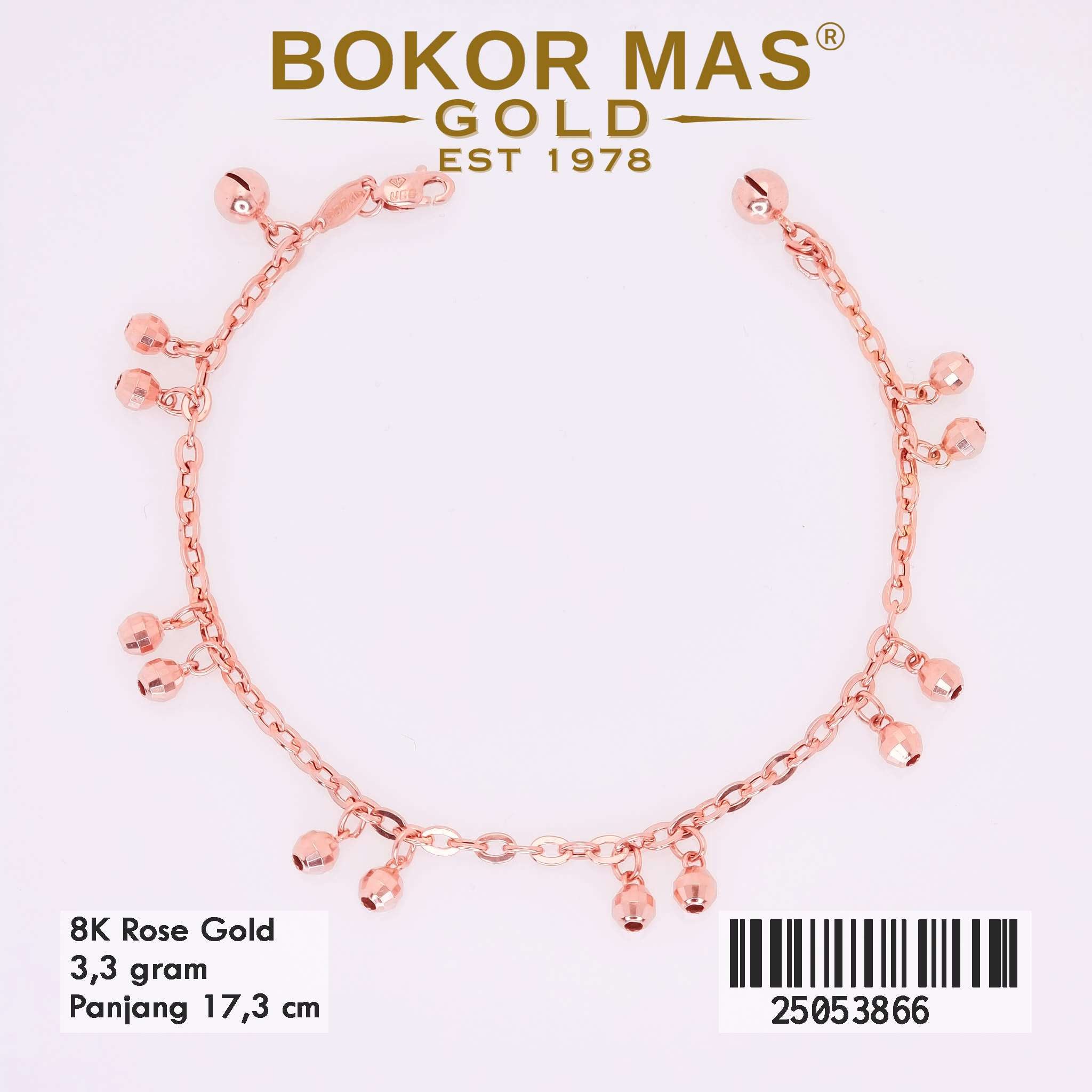 Gelang Emas Rantai Hollotifani Variasi Mainan Bola Muter - 25053866 - 8K