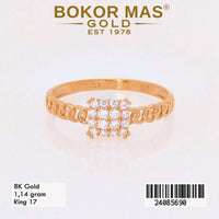 Cincin Emas  Variasi Chain Permata - 24085690 - 8k