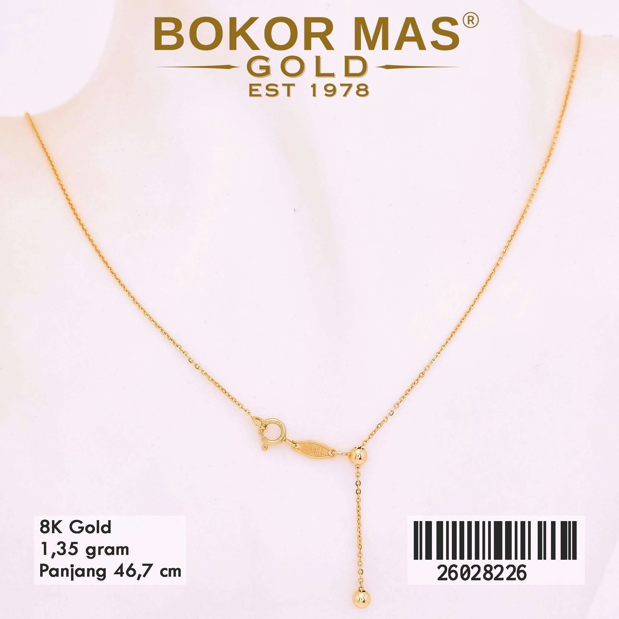Kalung Variasi Liontin Solitaire -  26028226 - 8K