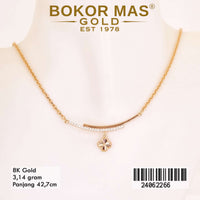 Kalung Emas Clover Variasi Permata - 24062266 - 8K