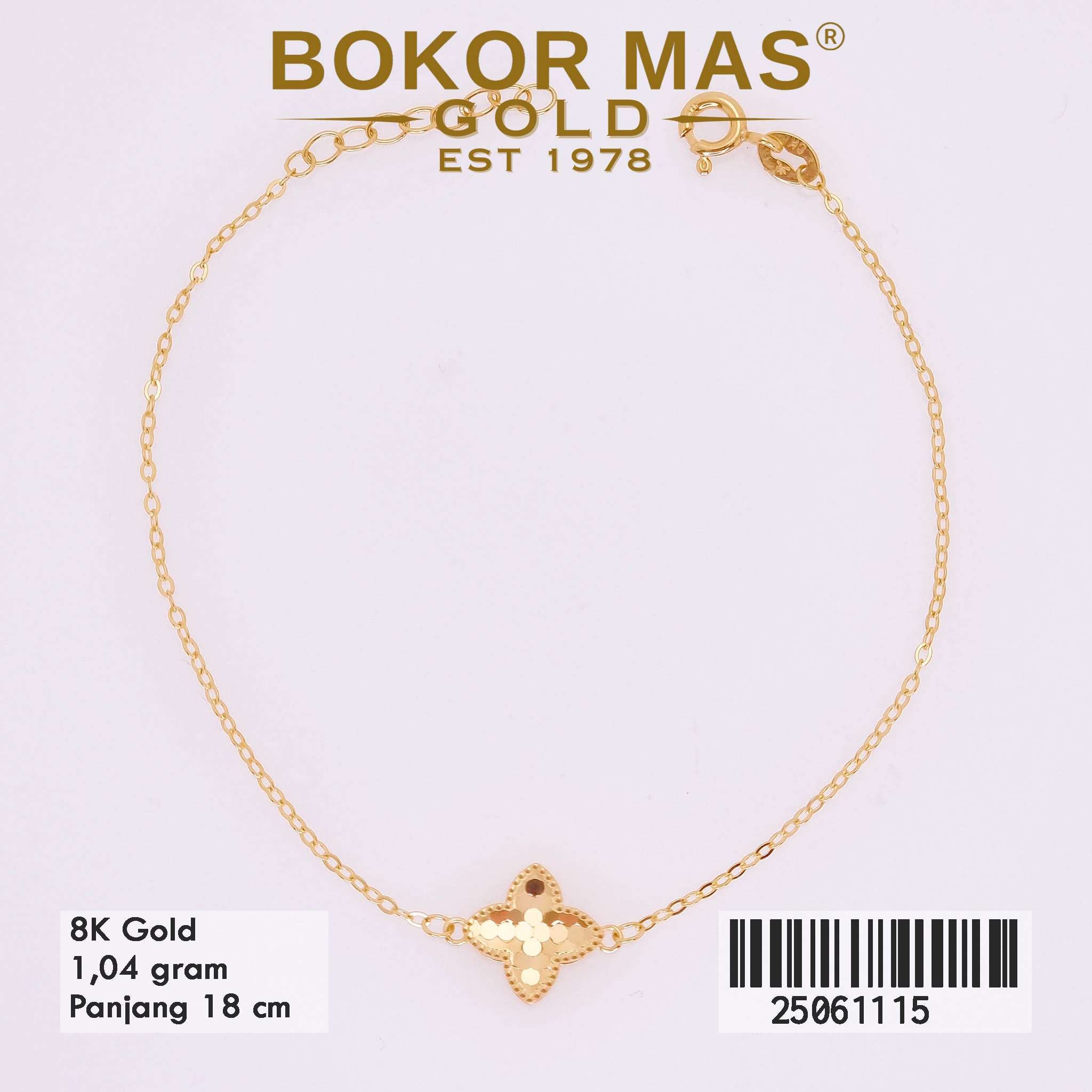 Gelang Emas Rantai Siem Variasi Bintang - 25061115 - 8K