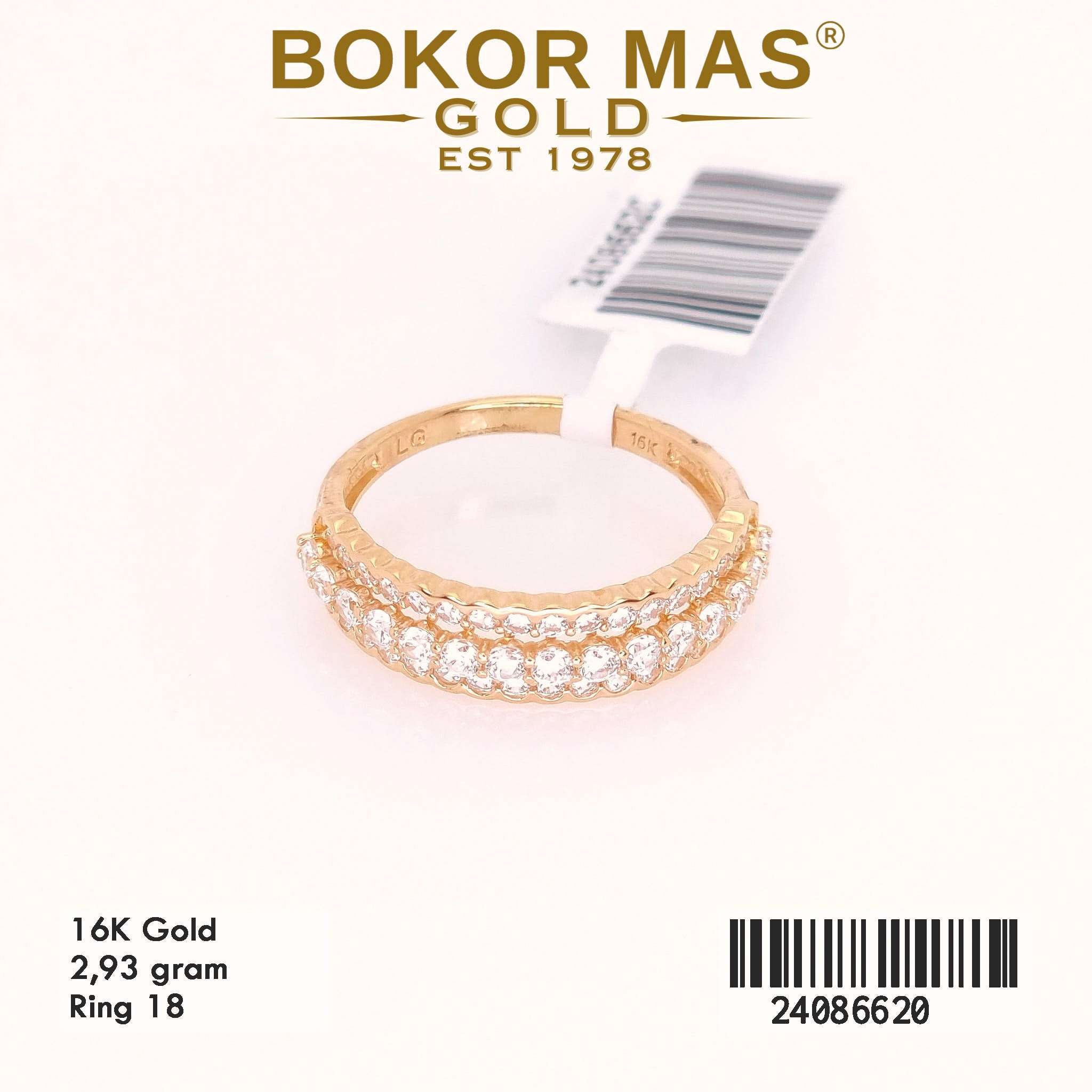 Cincin Variasi Permata Putih - 24086620 - 16K