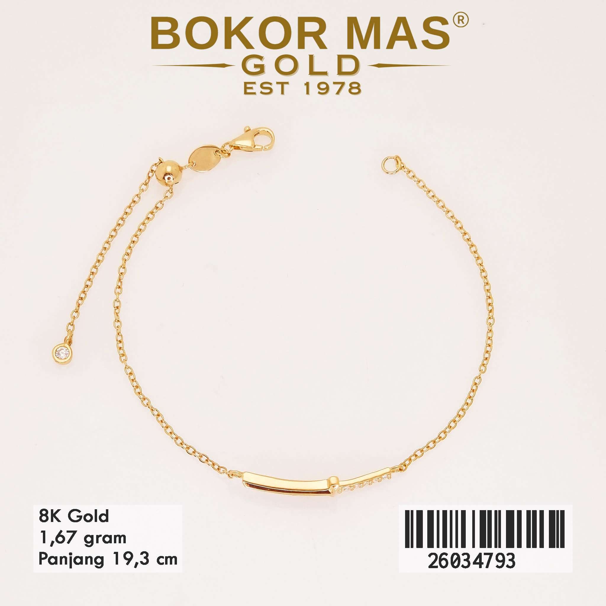 Gelang Rantai Serut Variasi Tiff Permata - 26034793 - 8K