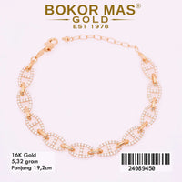 Gelang Emas Rantai Variasi DC Permata - 24089450 - 16K