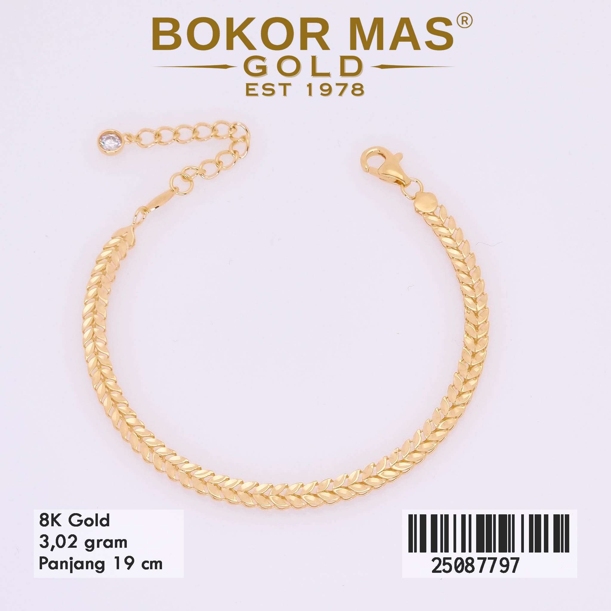  Gelang Rantai Variasi Daun - 25087797 - 8K