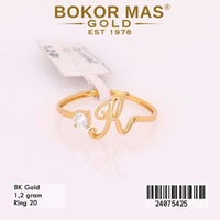 Cincin Emas Variasi Huruf K - 24075425 - 8K