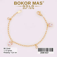 Gelang Emas Rantai Anak Variasi Boneka Kelinci - 25061027 - 8K