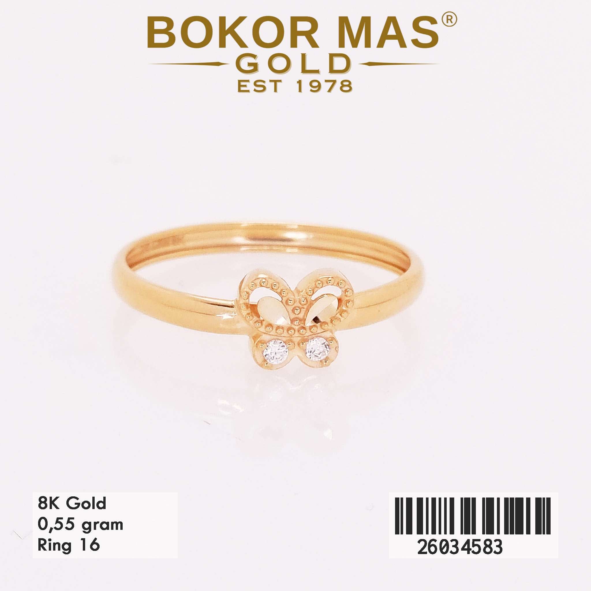  Cincin Variasi Permata Kupu - 26034583 - 8K