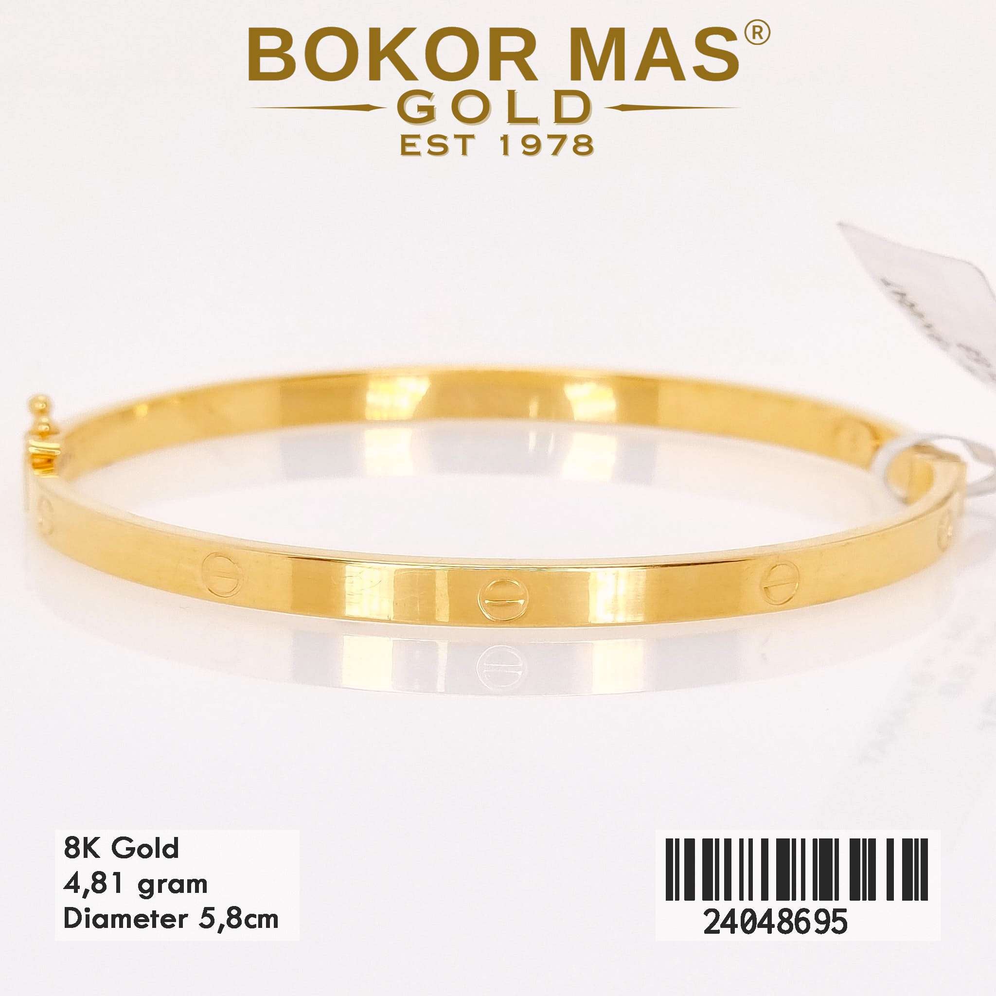 Gelang Kaku Ctr Tanpa Variasi Permata - 24048695 - 8K