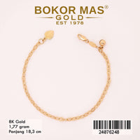 Gelang Emas Rantai Variasi Hermei - 24076248 - 8K