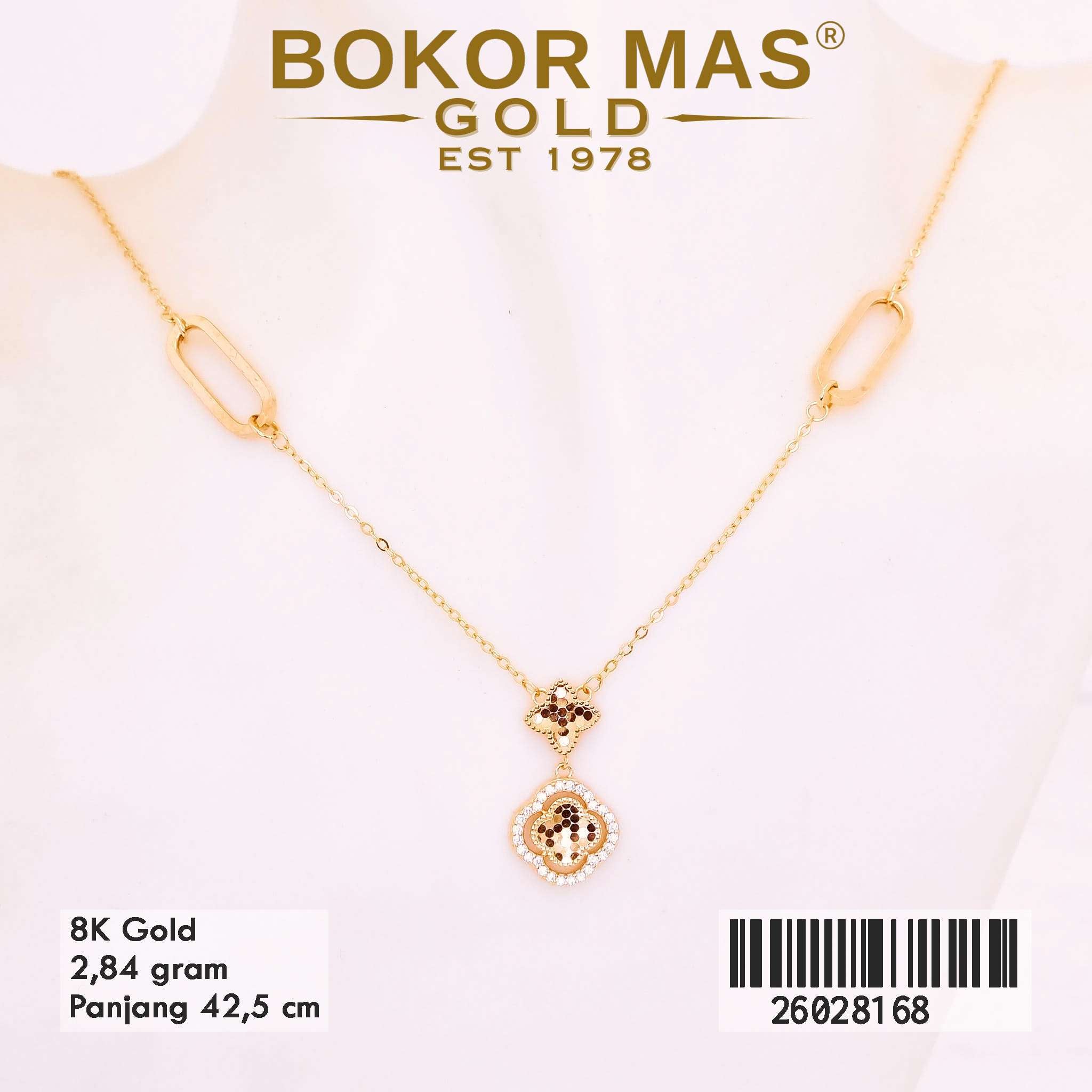 Foto Kalung Emas Asli Kalung Variasi Liont 8K - Perhiasan Asli Bokormas Gold