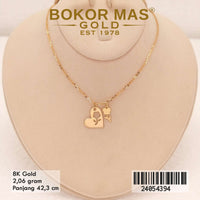 Kalung Emas Siyem Variasi Love Tanpa Permata - 24054394 - 8K