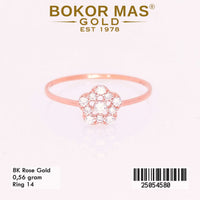Cincin Emas Variasi Bunga Permata - 25054580 - 8K