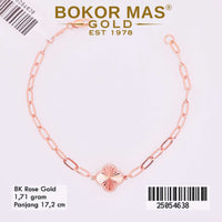 Gelang Emas Rantai Paperline Variasi Alhambra - 25054638 - 8K