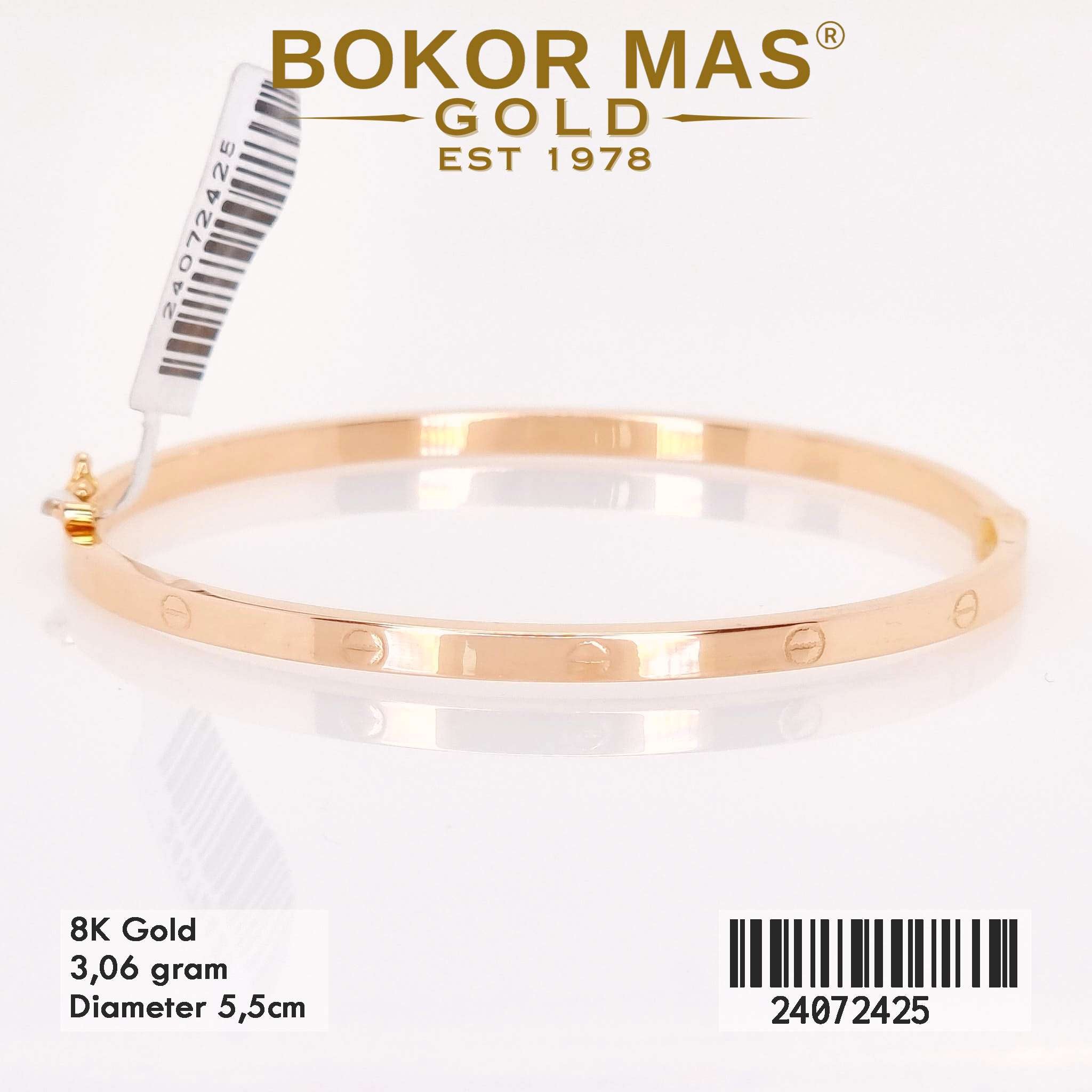 Gelang Kaku Ctr Variasi Tanpa Permata - 24072425 - 8K