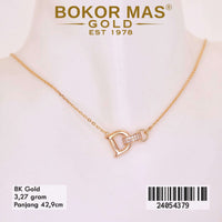 Kalung Emas Huruf D Variasi Permata - 24054379 - 8K