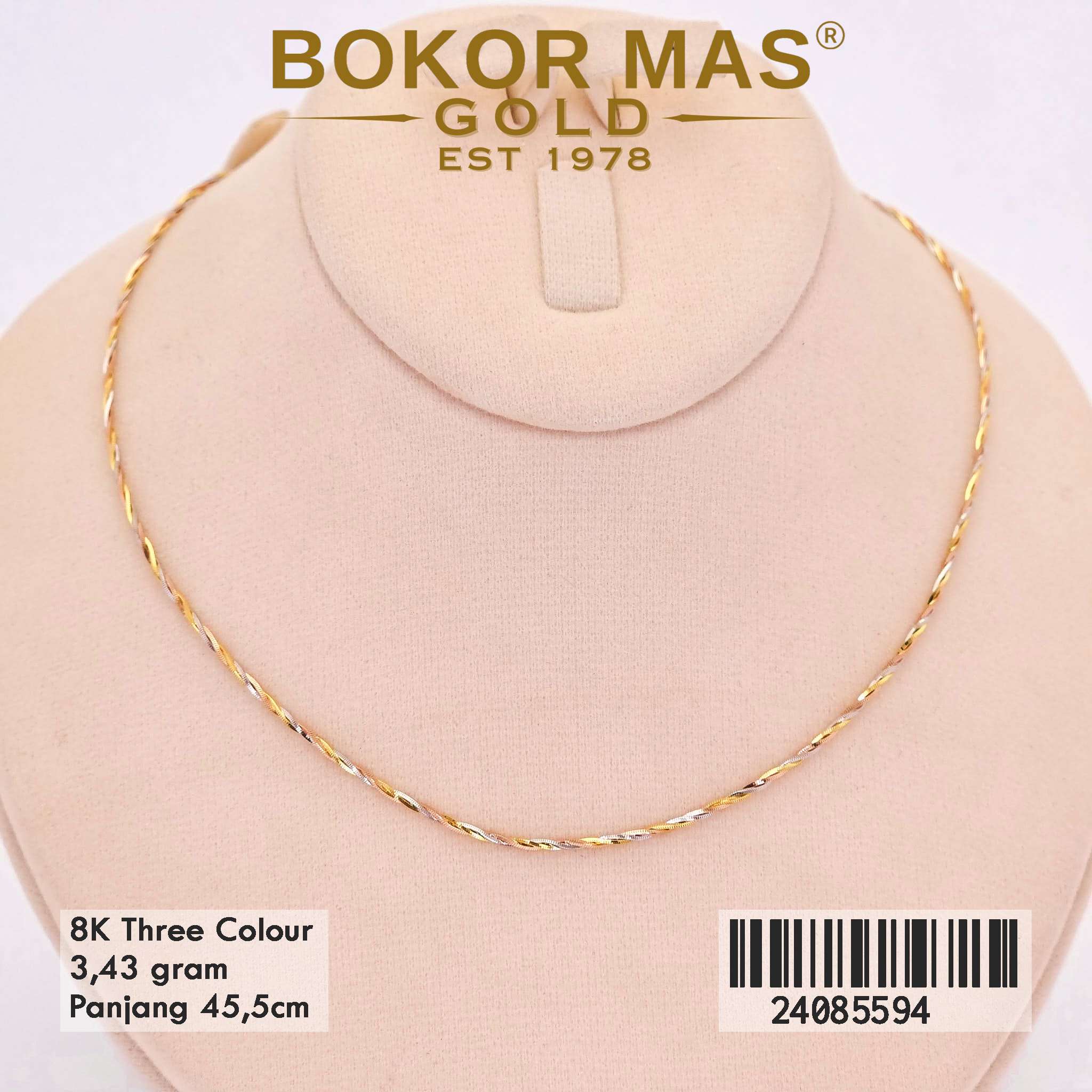 Kalung Italy Variasi Tanpa Permata - 24085594 -8K