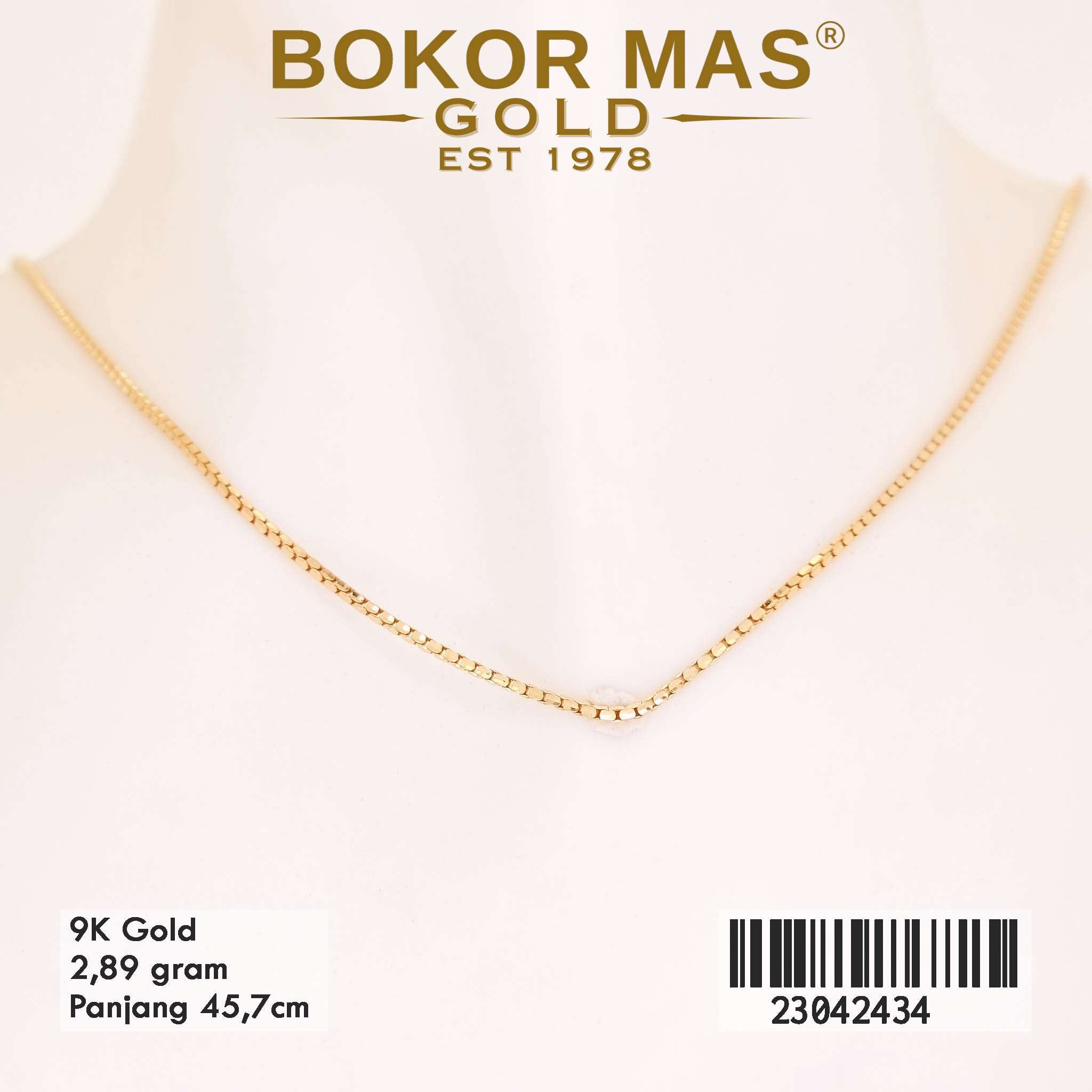 Kalung Itali Tanpa Permata - 23042434 - 9K