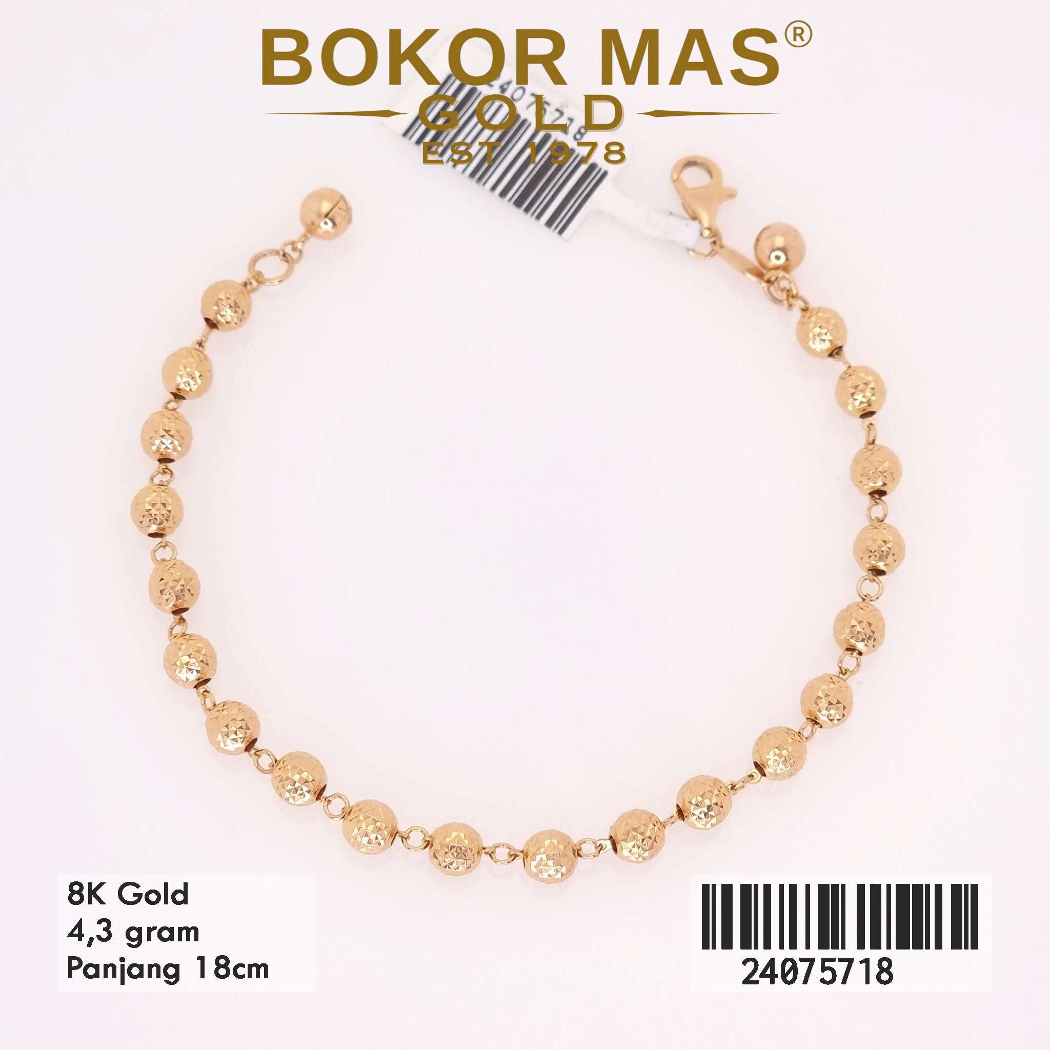 Gelang Rantai Variasi Tanpa Permata - 24075718- 8K