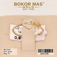 Cincin Emas Variasi Love Permata - 24072389 - 8K
