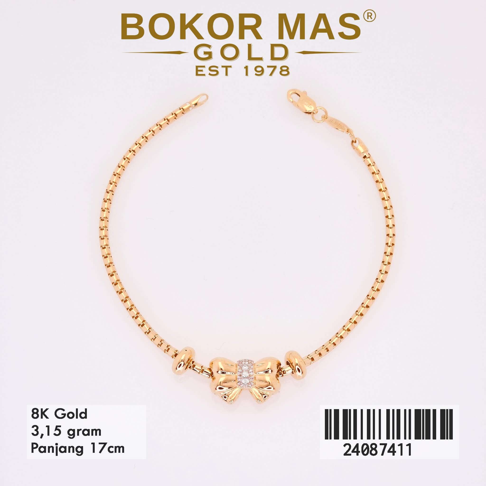 Gelang Rantai Variasi Pita - 24087411 - 8K