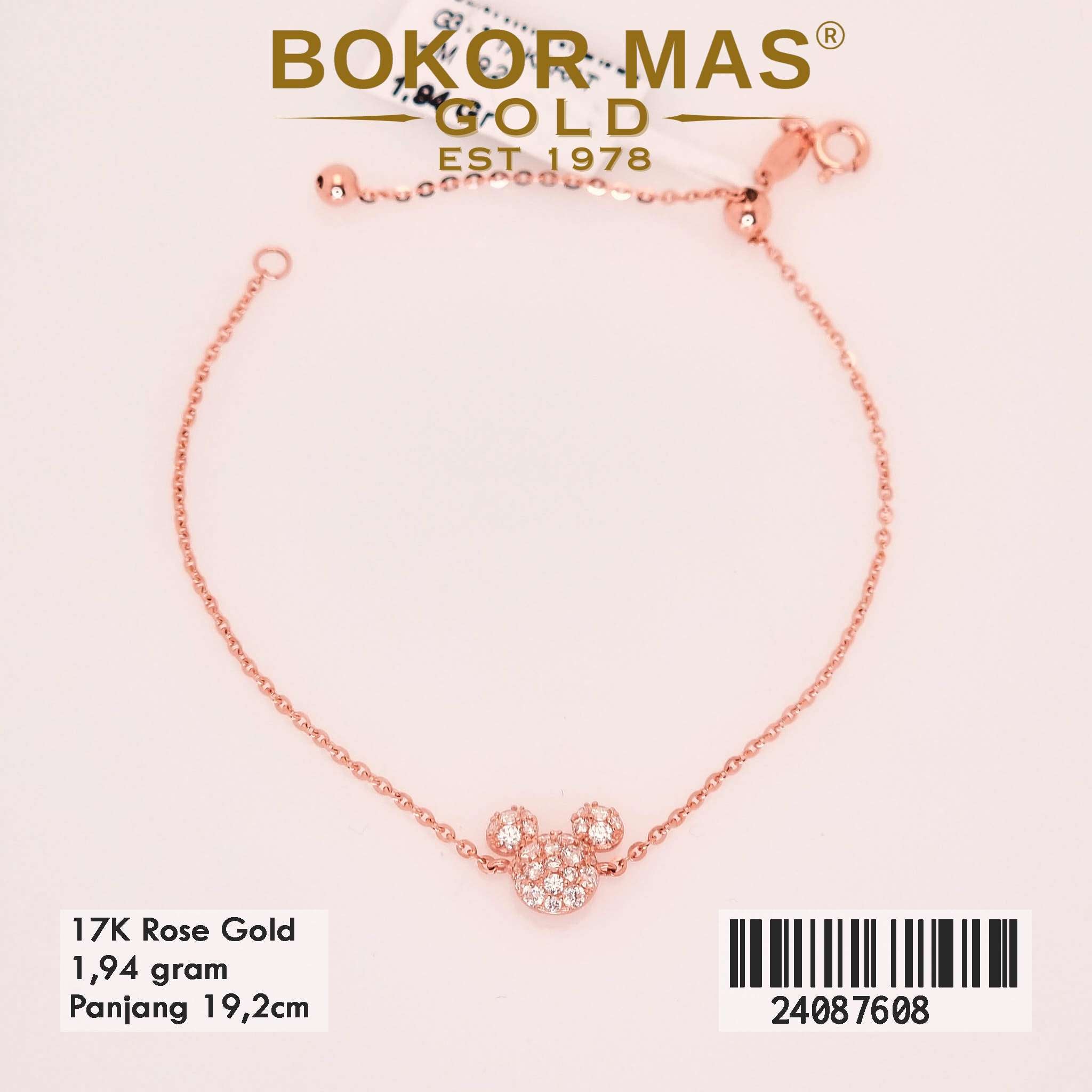 Gelang Rantai Siyem Variasi Serut Micky - 24087608 - 17K