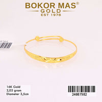 Gelang Emas  Anak Variasi Ongsrot Tanpa Permata - 24089782 - 16K