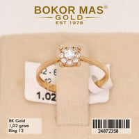 Cincin Emas Variasi Soliter Permata - 24072350 - 8K