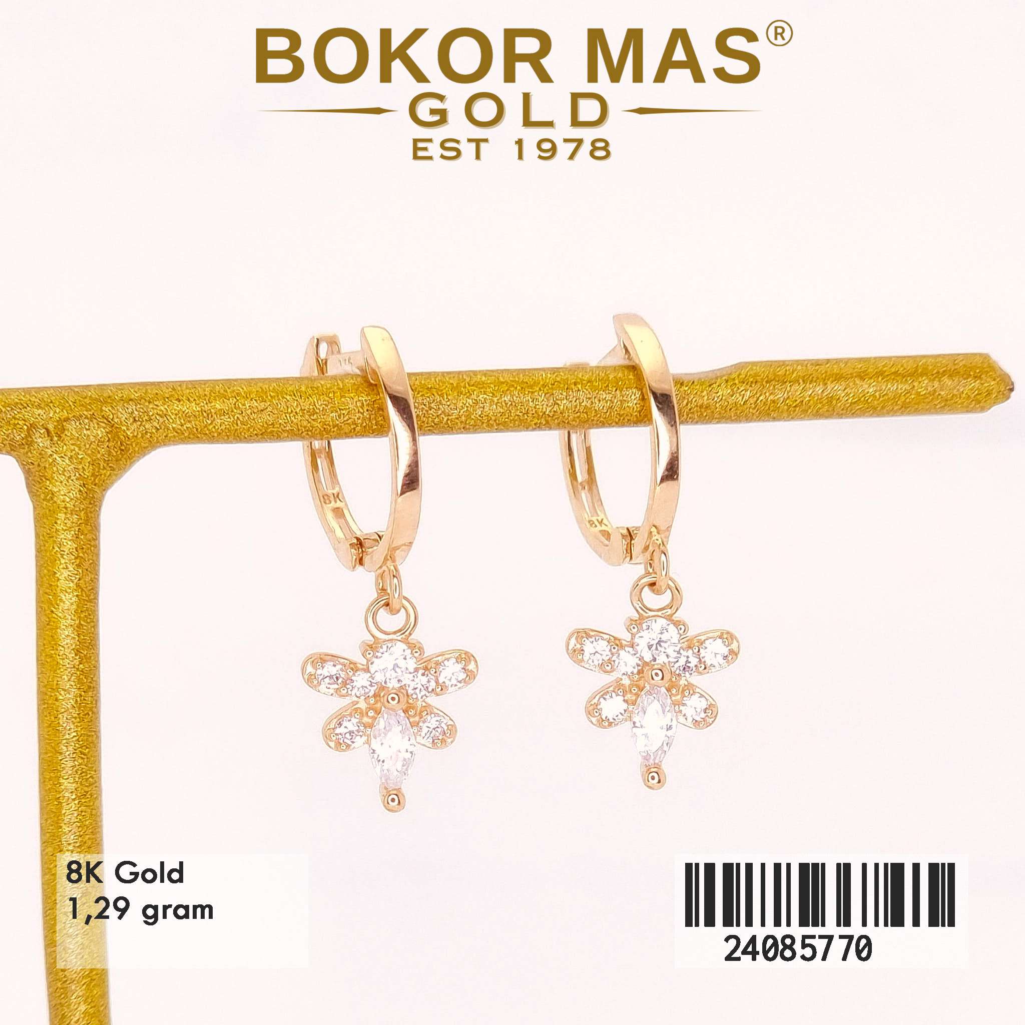 Anting Klip Variasi Permata - 24085770 - 8K