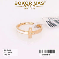 Cincin Emas Tiff Variasi Cat Putih Tanpa Permata - 24051818 - 8K