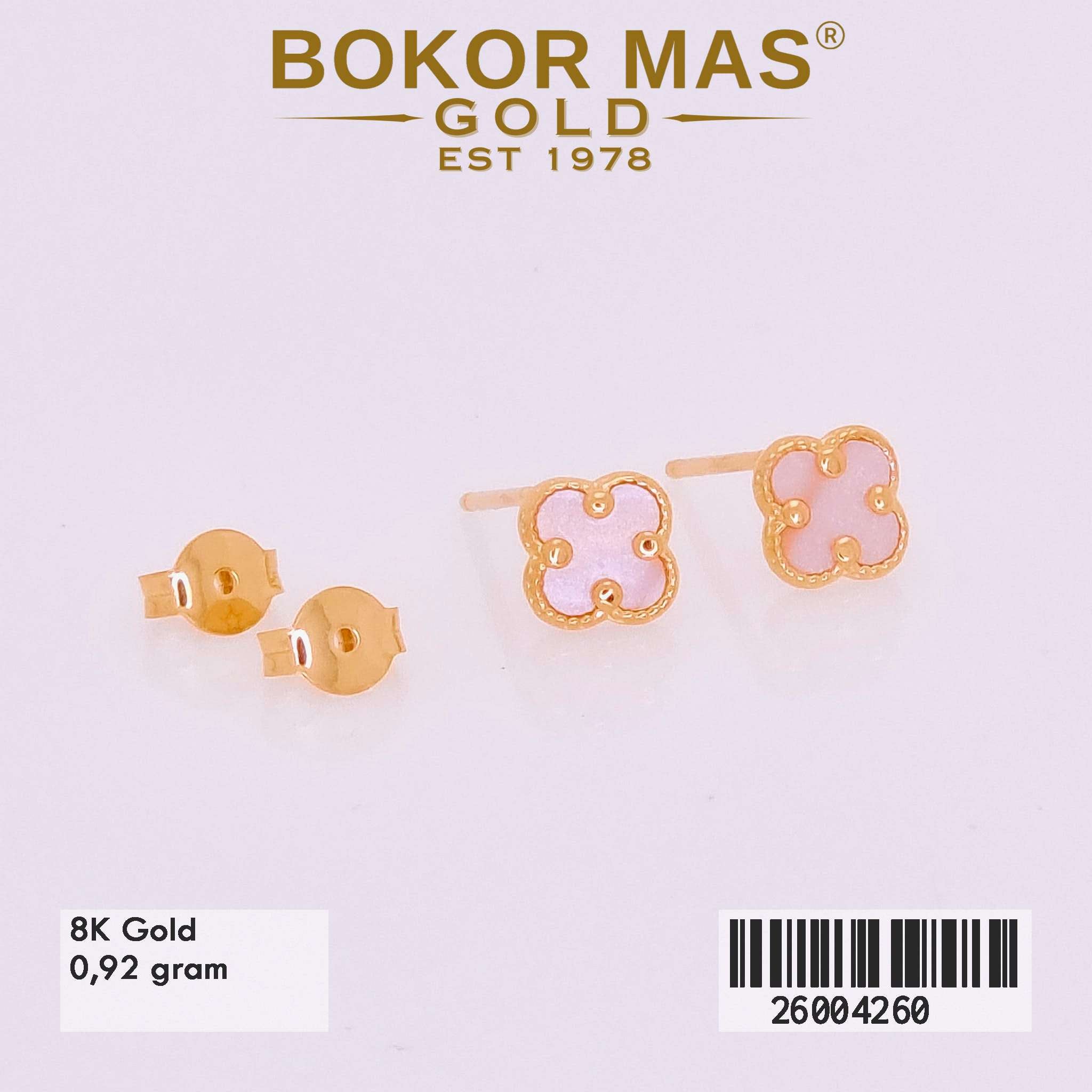  Anting Tusuk Variasi Bunga Pink - 26004260 - 8K