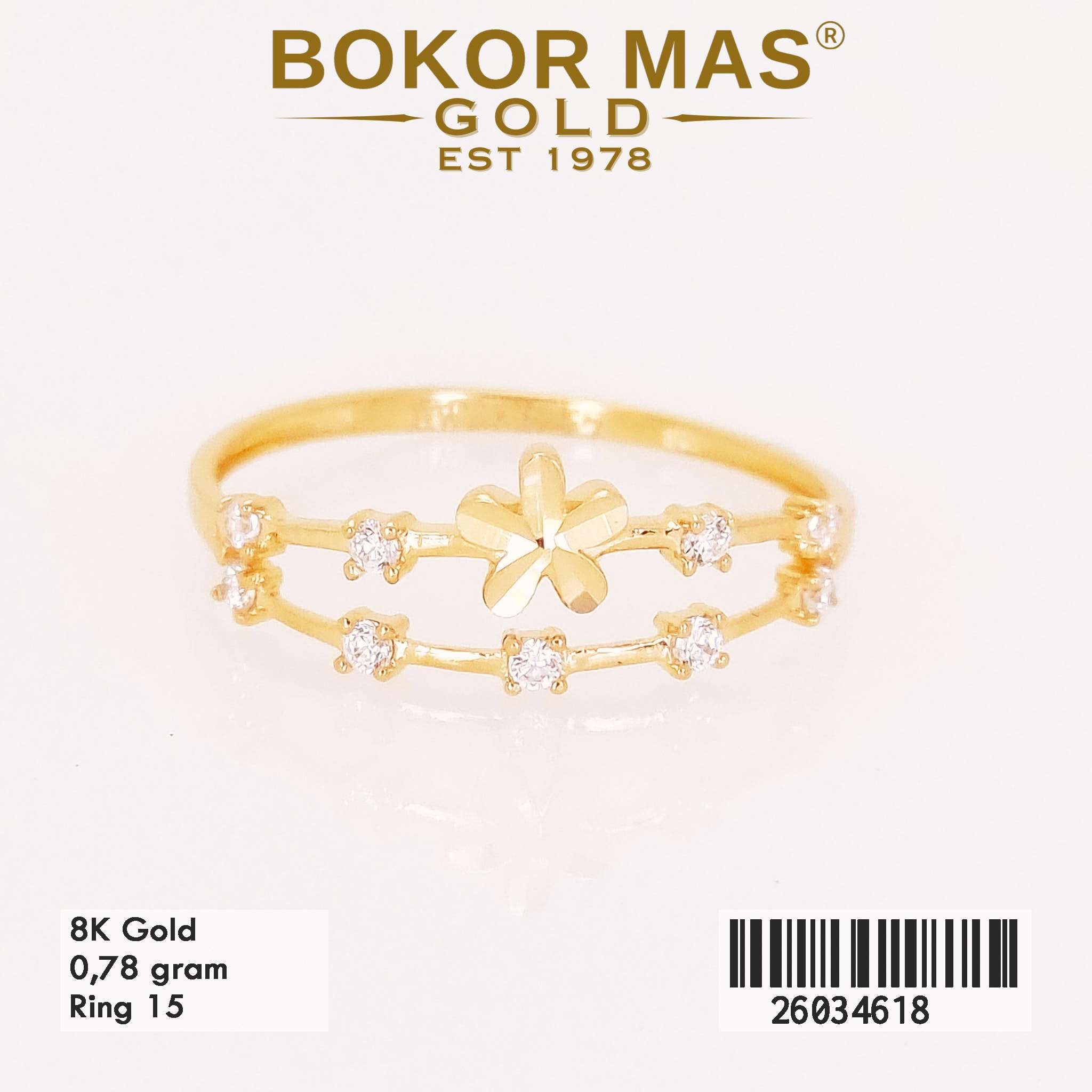  Cincin Variasi Permata Layer Bunga - 26034618 - 8K