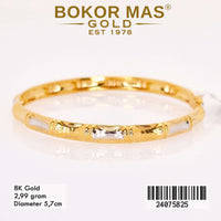 Gelang Emas Kaku Variasi Tanpa Permata - 24075825 - 8K