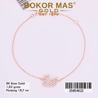 Gelang Emas Rantai Siem Variasi Angsa - 25054622 - 8K