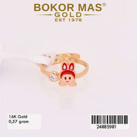 Cincin  Emas Anak Ongsrot Variasi Boneka Merah - 24085901 - 16K