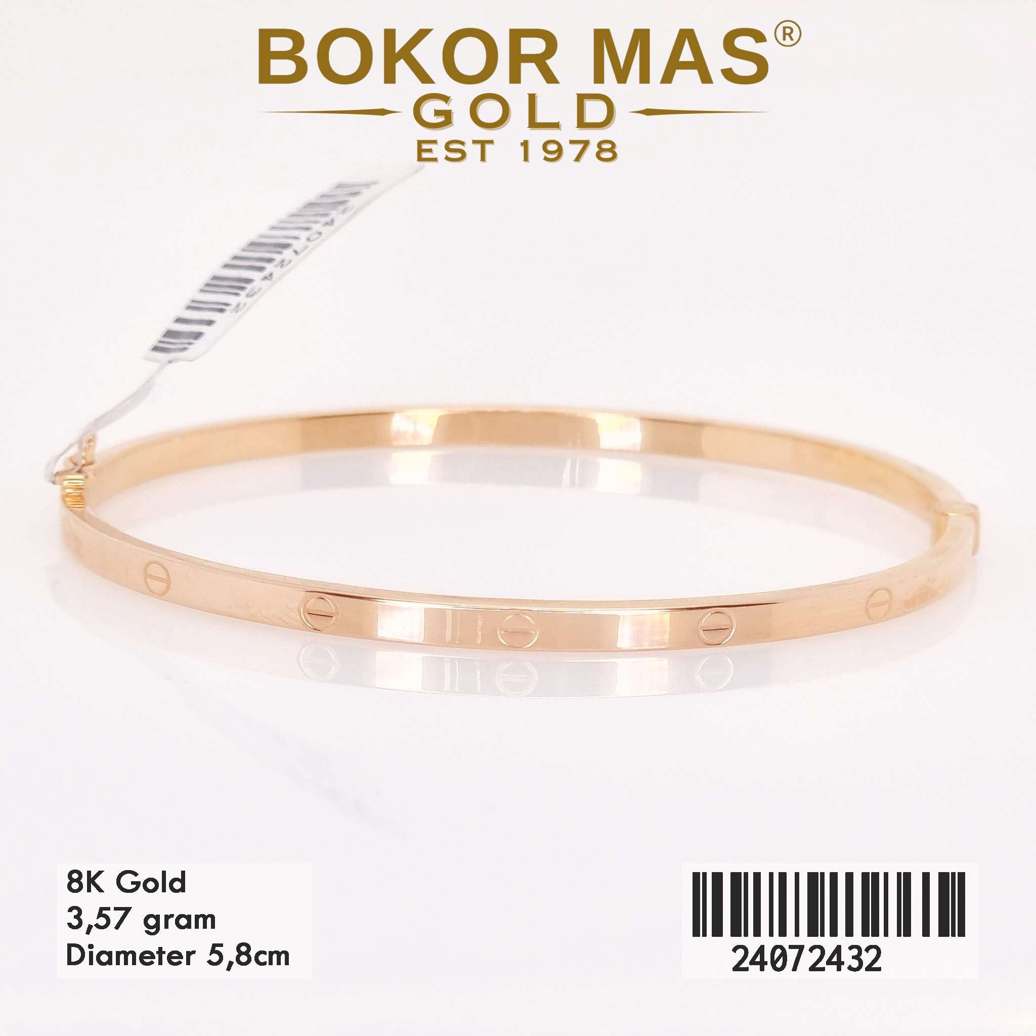 Gelang Kaku Ctr Variasi Tanpa Permata - 24072432 - 8K