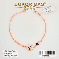 Gelang  Emas Rantai Butterfly Variasi - 24081997 - 17K