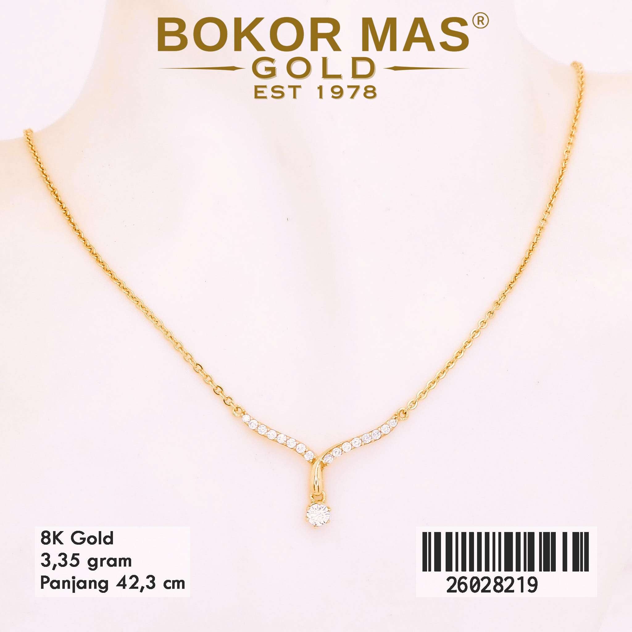 Foto Kalung Emas Asli Kalung Variasi Perma 8K - Perhiasan Asli Bokormas Gold