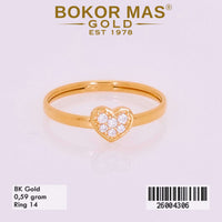 Cincin Variasi Hati Permata -  26004306 - 8K