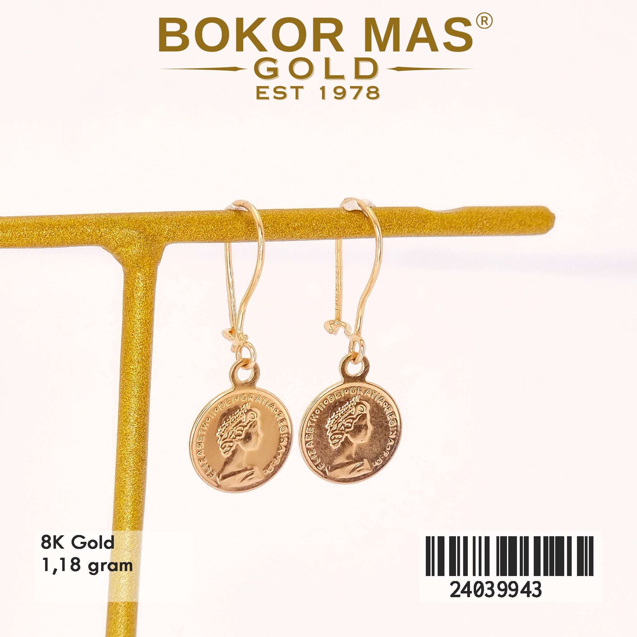Anting Desi Gantung Variasi Coin - 24039943 - 8K