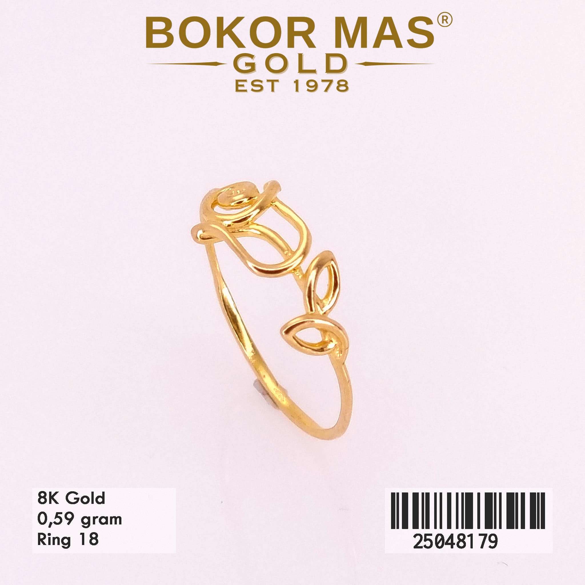 Cincin Emas Variasi Rose Tanpa Permata - 25048179 - 8K